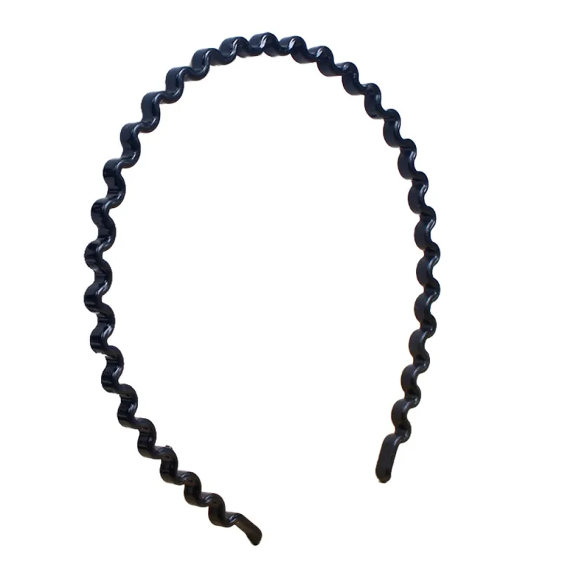 20PCS Simple basic black toothed headband, scratch-free spray-painted hairband, children's hair clip, Wave Korean-style hair accessory 5mm