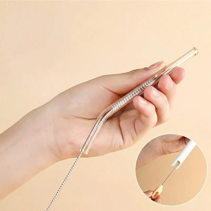 3-in-1 double-ended bottle brush, a versatile household cleaning brush with sponge for washing cups and bottles. White-4