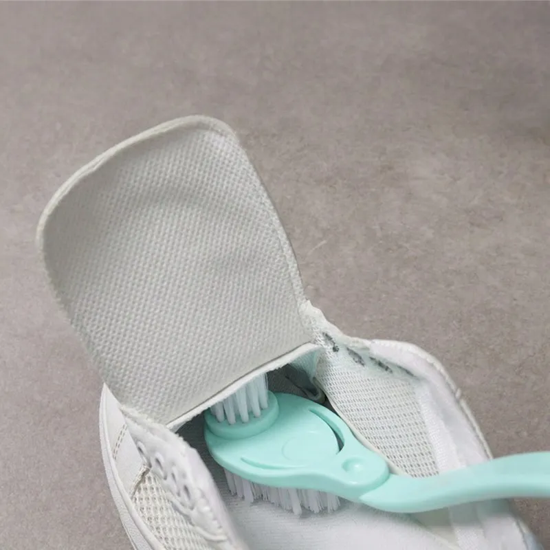 3 in 1 Plastic Soft Bristle Brush, Three-Head Shoe Brush, Laundry Brush, Small Scrub Brush Pink-3