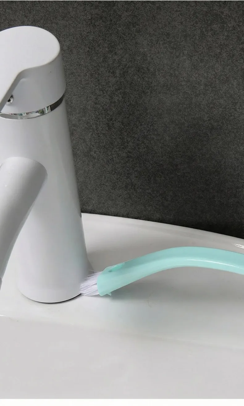 3 in 1 Plastic Soft Bristle Brush, Three-Head Shoe Brush, Laundry Brush, Small Scrub Brush Pink-2