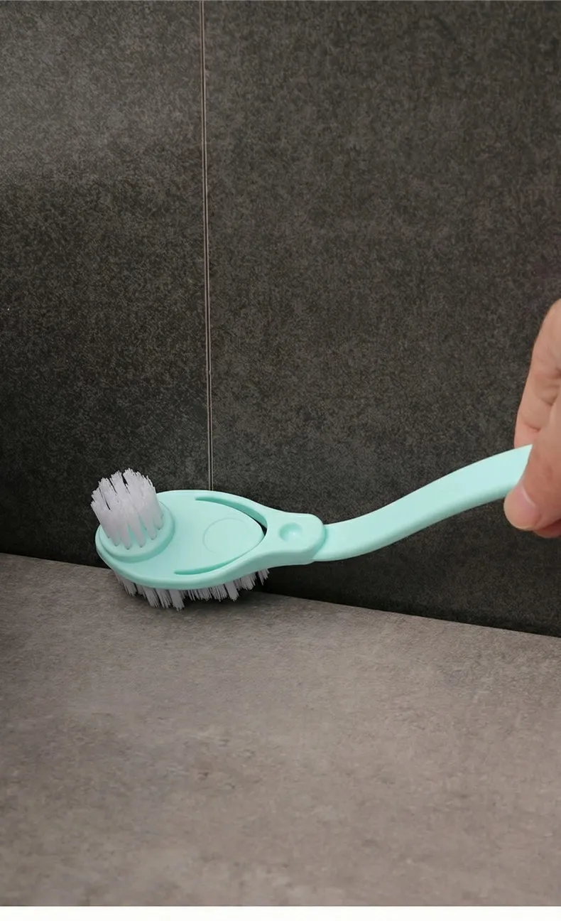 3 in 1 Plastic Soft Bristle Brush, Three-Head Shoe Brush, Laundry Brush, Small Scrub Brush Blue-4