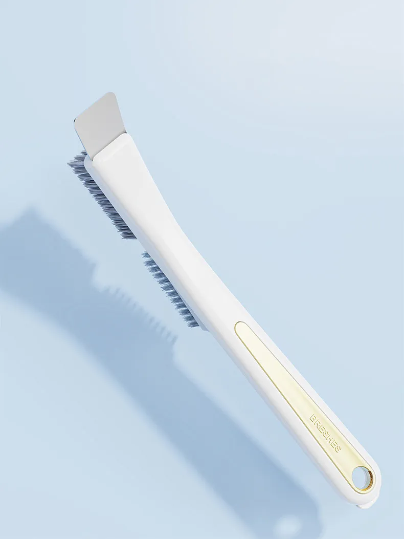 3 in 1 stovetop brush, gas stove cleaning brush with steel bristles and small scraper for cleaning pots and pans. White-2