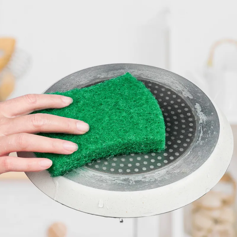 3 PCS 2cm Waist-Shaped Thickened Red Scouring Cloth for Washing Dishes, Kitchen Cleaning, Dish Brush, Pot Brush, Household Decontamination, Sink Brush Mixed-2