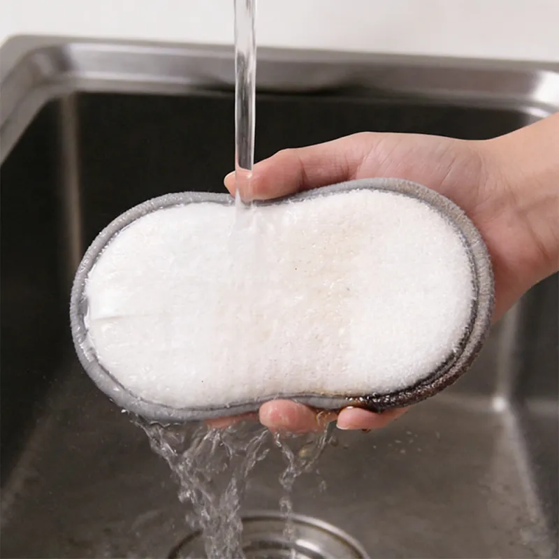 3 PCS Double-sided glitter sponge scrub cloth for washing dishes and pots, kitchen cleaning cloth for household chores Mixed-3