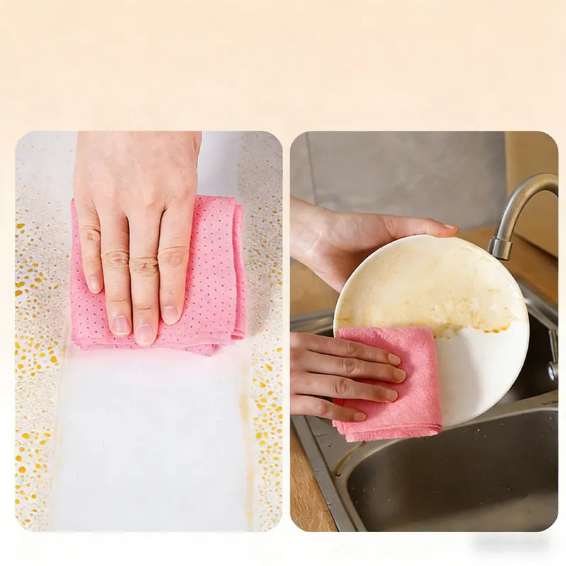 3 PCS New German-style oleophobic dishcloth, thickened, highly absorbent, lint-free, non-stick, dishwashing cloth. Mixed-3