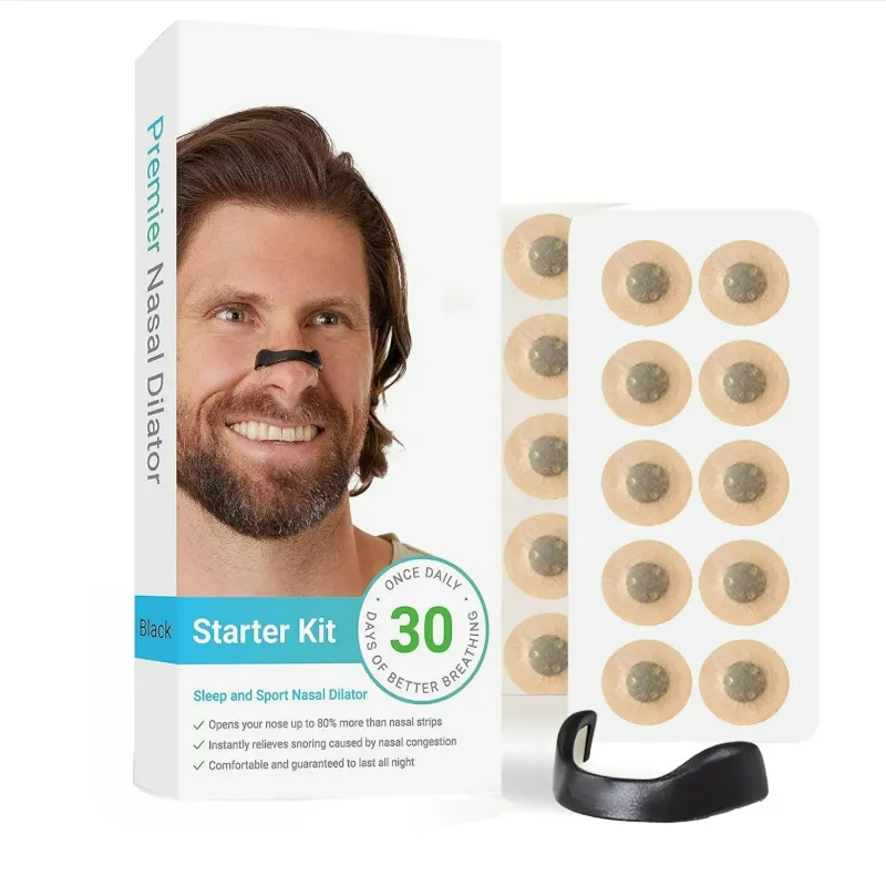 30 PCS Magnetic Nasal Strips for Breathing | Anti Snoring Nose Clip | Skin Safe Sleep Nasal Strips | Nasal Dilators For Breathing | Instant Releif From Snoring | Snore Stopper | Anti Snoring Nose Clip | Anti Snoring Devices For Men Black-2