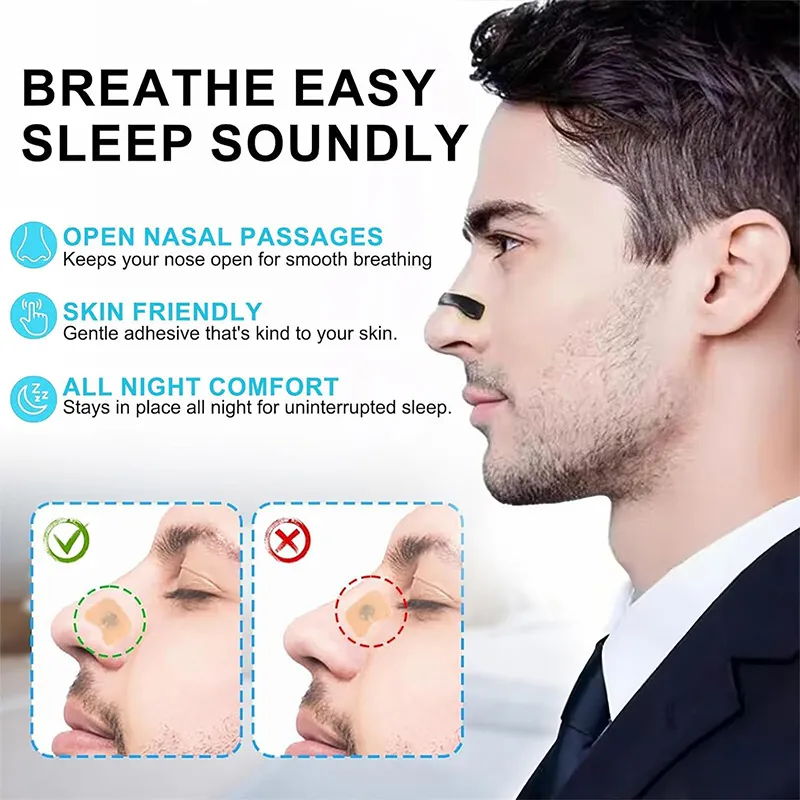 30 PCS Magnetic Nasal Strips for Breathing & Reduced Snoring | Snore Stopper | Improves Sleep Quality, Athletic Performance & Recovery | Sweat-Resistant, Skin-Safe, Hypoallergenic | Boost Oxygen Intake Khaki-3