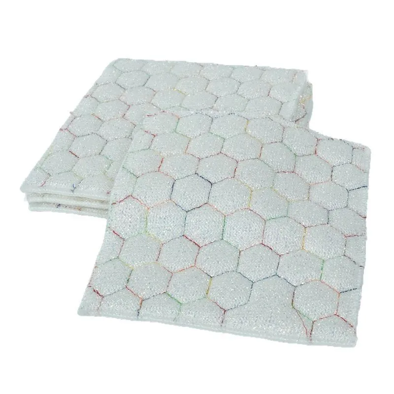 5 PCS Double-sided thickened bubble cotton dishcloth, highly absorbent, non-greasy, a versatile alternative to steel wool scouring pads