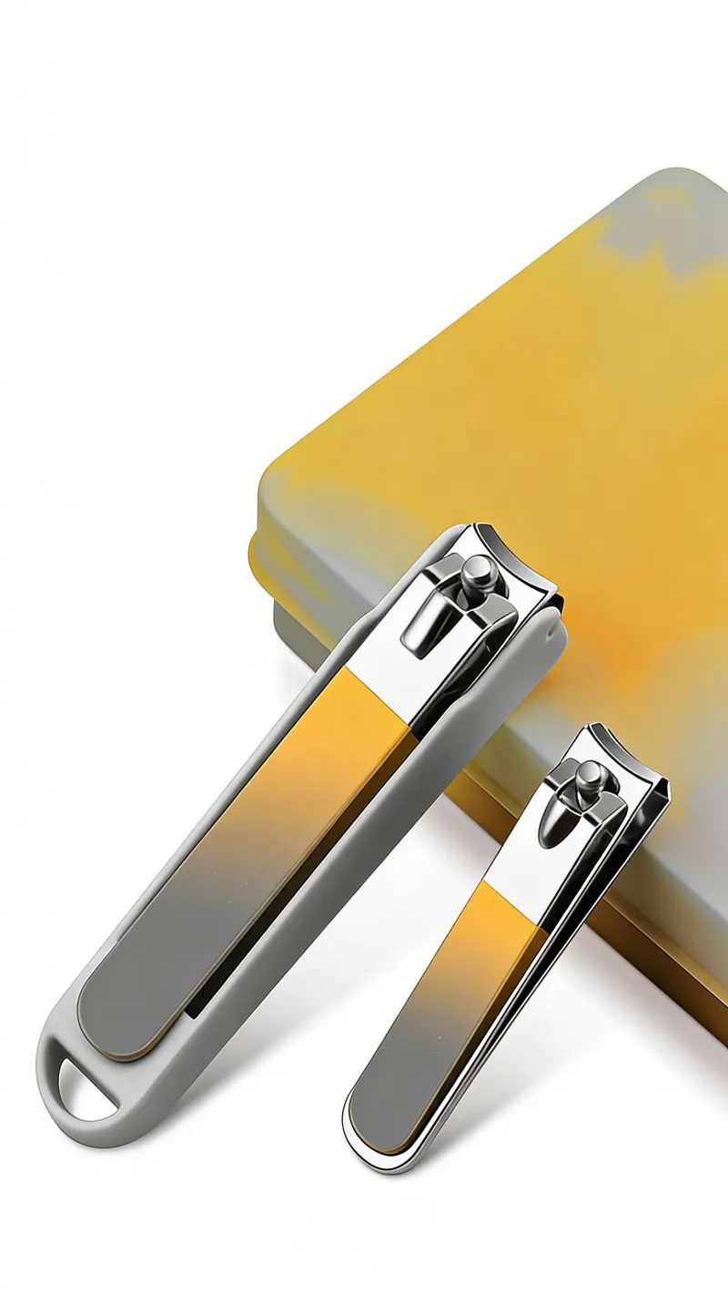 7 in 1 German-made portable anti-splash nail clipper set, nail trimmer, nail art and manicure nail clipper set Yellow-5