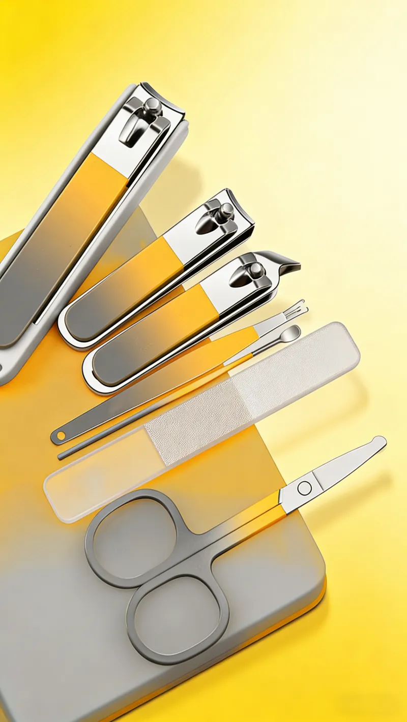 7 in 1 German-made portable anti-splash nail clipper set, nail trimmer, nail art and manicure nail clipper set White-1