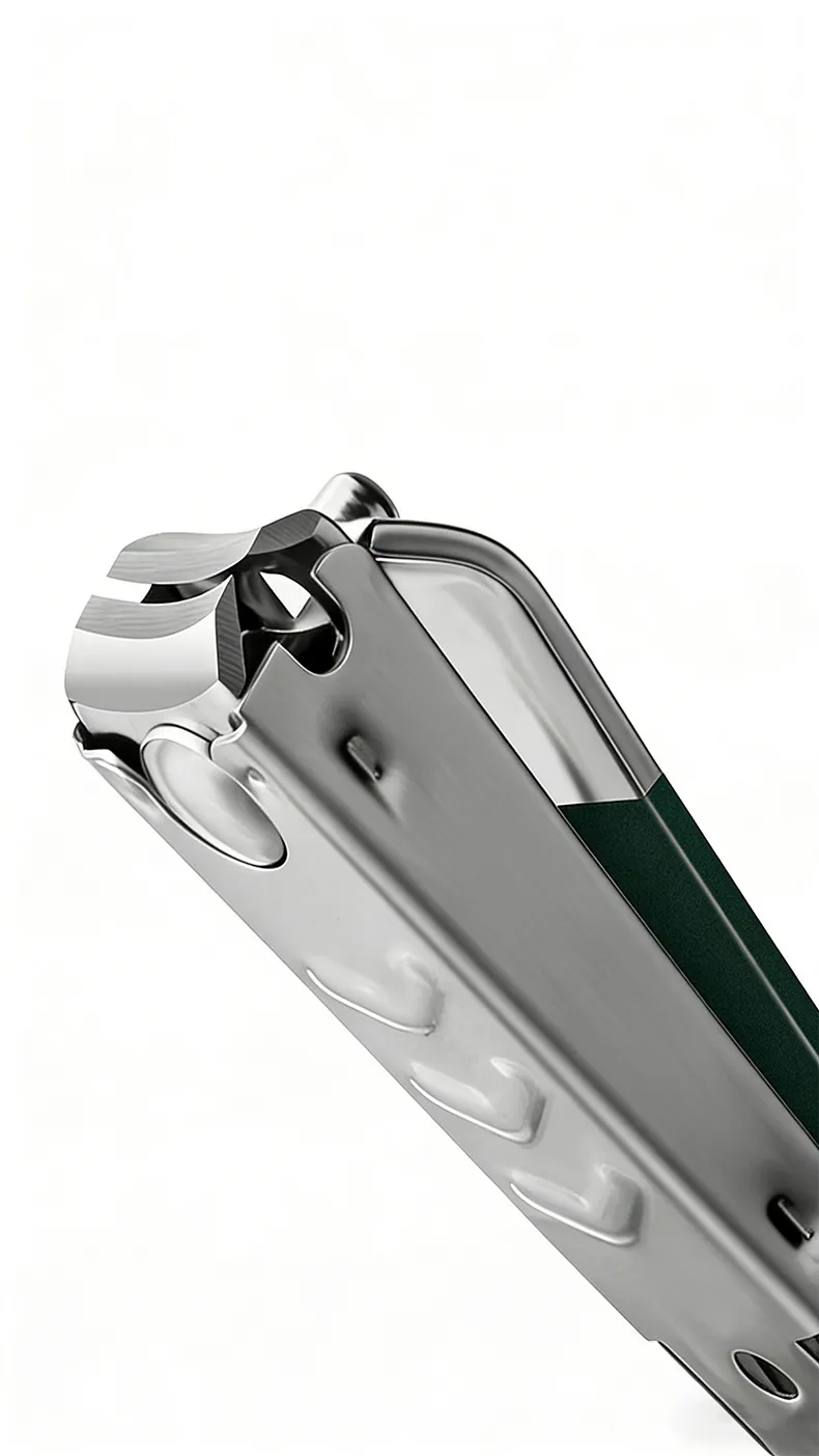 7 in 1 German nail clipper set with case, household ear pick, wide-opening nail clippers, manicure tools. Green-4
