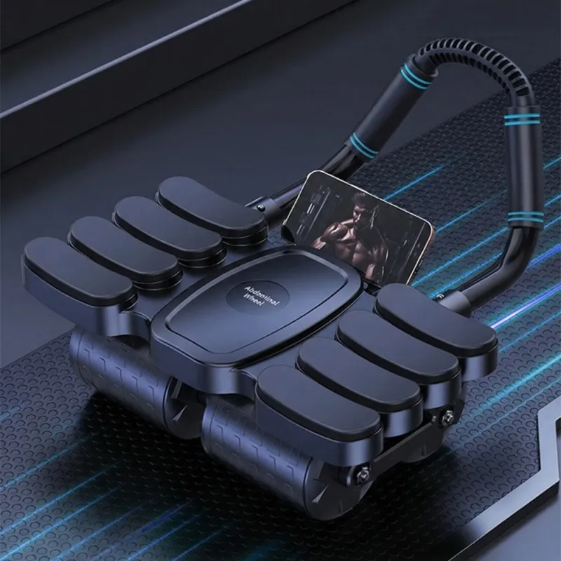 Abs Machine Gym Use Abdominal Core Strength Training 4 Wheel Abdominal Roller Black | Fitness Equipment & Gear | Abdominal Exercisers | 1 Abdominal Roller Wheel Black-5