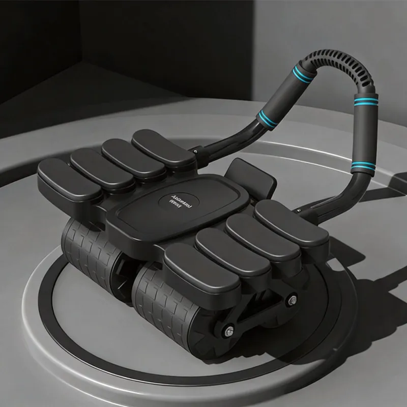 Abs Machine Gym Use Abdominal Core Strength Training 4 Wheel Abdominal Roller Black | Fitness Equipment & Gear | Abdominal Exercisers | 1 Abdominal Roller Wheel Black-6