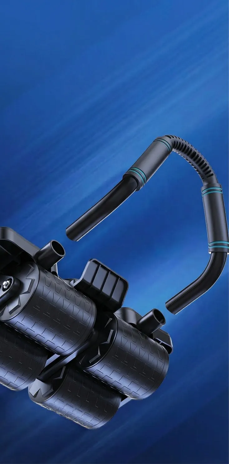 Abs Machine Gym Use Abdominal Core Strength Training 4 Wheel Abdominal Roller Black | Fitness Equipment & Gear | Abdominal Exercisers | 1 Abdominal Roller Wheel Black-2