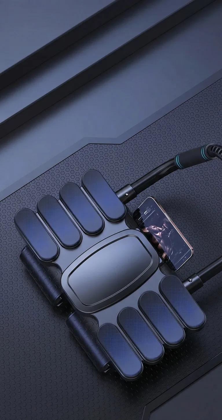 Abs Machine Gym Use Abdominal Core Strength Training 4 Wheel Abdominal Roller Black | Fitness Equipment & Gear | Abdominal Exercisers | 1 Abdominal Roller Wheel Black-4