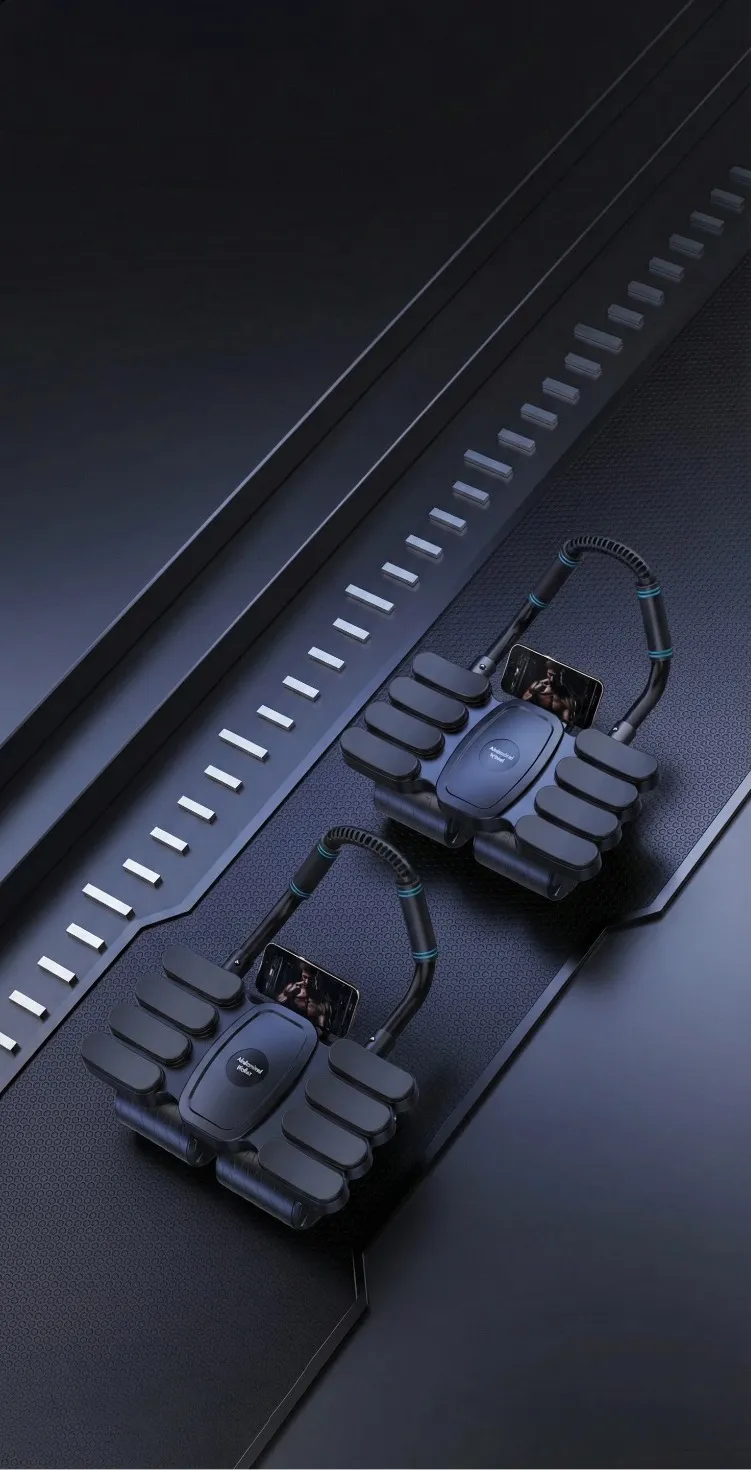 Abs Machine Gym Use Abdominal Core Strength Training 4 Wheel Abdominal Roller Black | Fitness Equipment & Gear | Abdominal Exercisers | 1 Abdominal Roller Wheel Black-5