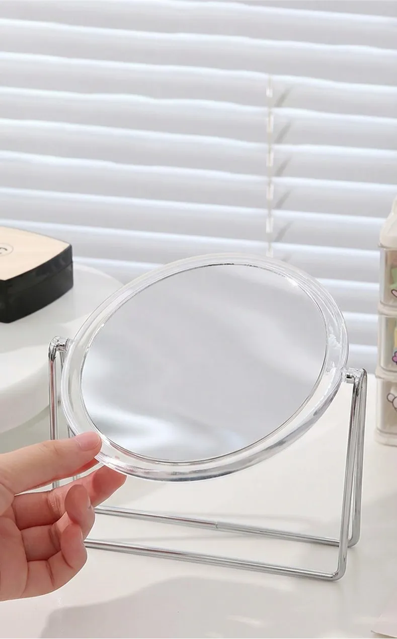 Acrylic Mirror Makeup Mirror Double-Sided High-Definition Bedroom Dressing Mirror  
Desktop Clear-1