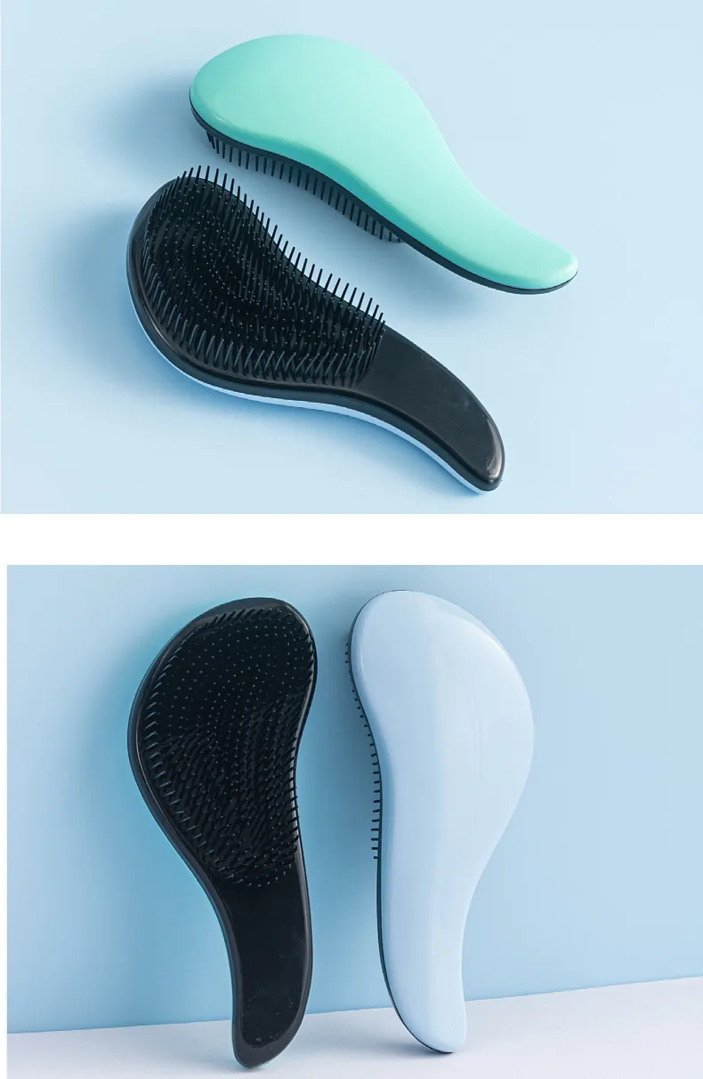 Anti-tangle Soft-Tooth 95 Smooth Hair Comb Head Massage Magic Air Cushion Comb Straight Hair Smoothing Comb Blue L-3