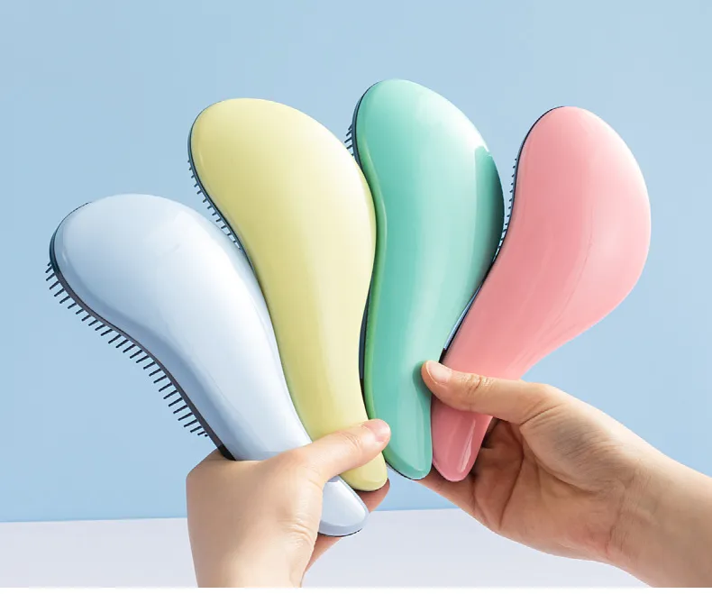 Anti-tangle Soft-Tooth 96 Smooth Hair Comb Head Massage Magic Air Cushion Comb Straight Hair Smoothing Comb Pink S-1