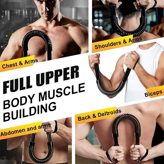 VoVoDeal  Heavy Duty Power Twister - 10KG Spring Bar for Upper Body Strength Black  S-6