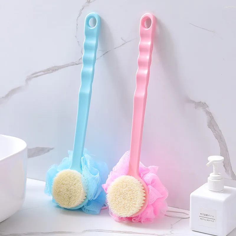 Back Scrubber Bath Tool, No Help Needed, Soft Bristle Double-Sided Bath Back Scrubber Blue-3