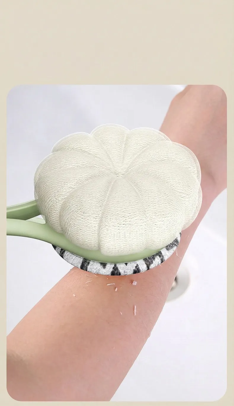 Bath Brushes Long Handles for Elderly Double-sided Shower Body Scrubber Detachable Bath Scrubber Body Scrubbing Brush Shower Brush for Women & Men workable Green-3