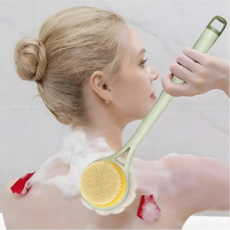Bath Brushes Long Handles for Elderly Double-sided Shower Body Scrubber Detachable Bath Scrubber Body Scrubbing Brush Shower Brush for Women & Men workable Pink-6