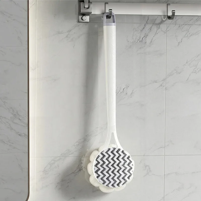 Bath Brushes Long Handles for Elderly Double-sided Shower Body Scrubber Detachable Bath Scrubber Body Scrubbing Brush Shower Brush for Women & Men workable White-2