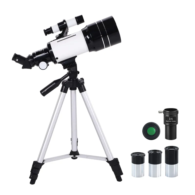 VoVoDeal 70mm Large Aperture Refractor Telescope - 150X High Magnification with Adjustable Tripod
