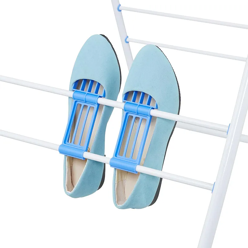 Big Cloth Drying Stand | Foldable Multi-Positional Laundry Drying Rack for Indoor and Outdoor Use | Strong Lightweight Steel with Durable Powder Coating Blue-7