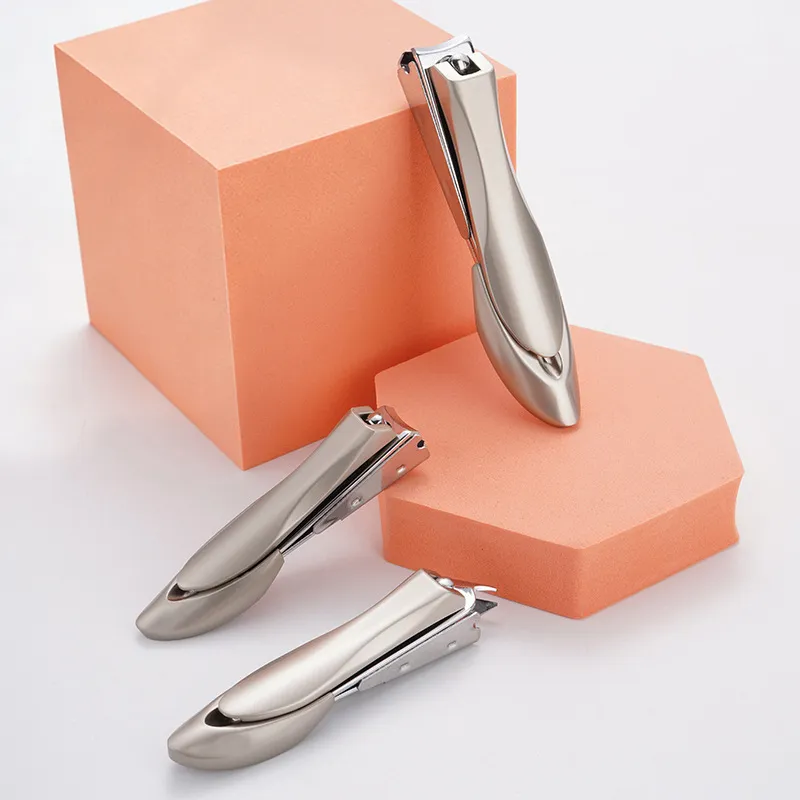 Bionic Mantis Nail Cutter, Brown Large Stainless Steel Sharp Nail Clippers, Nail Cutter With Catcher Gold-3