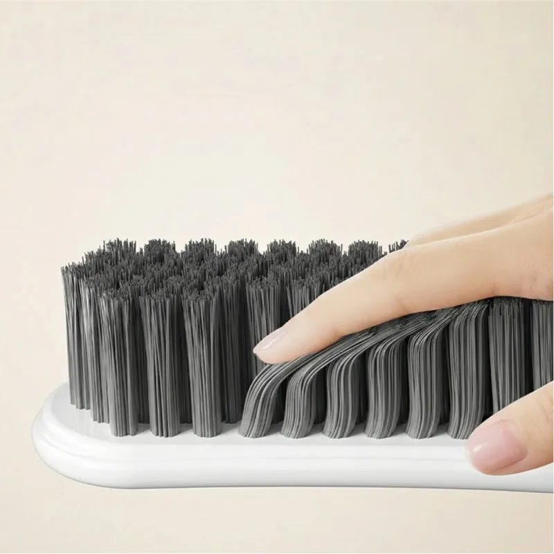 Cleaning Brush with Handle, Stiff Bristle Multi-Function Shoe and Laundry Brush for Home White-4