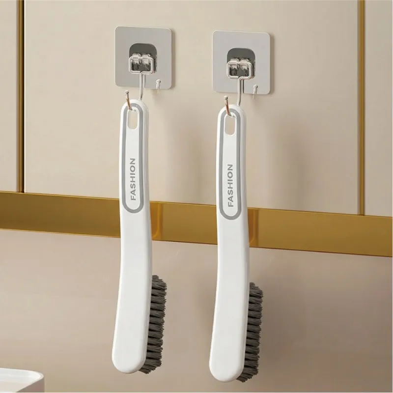 Cleaning Brush with Handle, Stiff Bristle Multi-Function Shoe and Laundry Brush for Home White-5