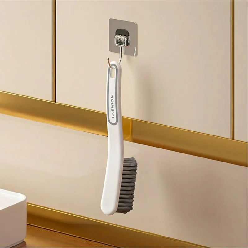 Cleaning Brush with Handle, Stiff Bristle Multi-Function Shoe and Laundry Brush for Home White-6