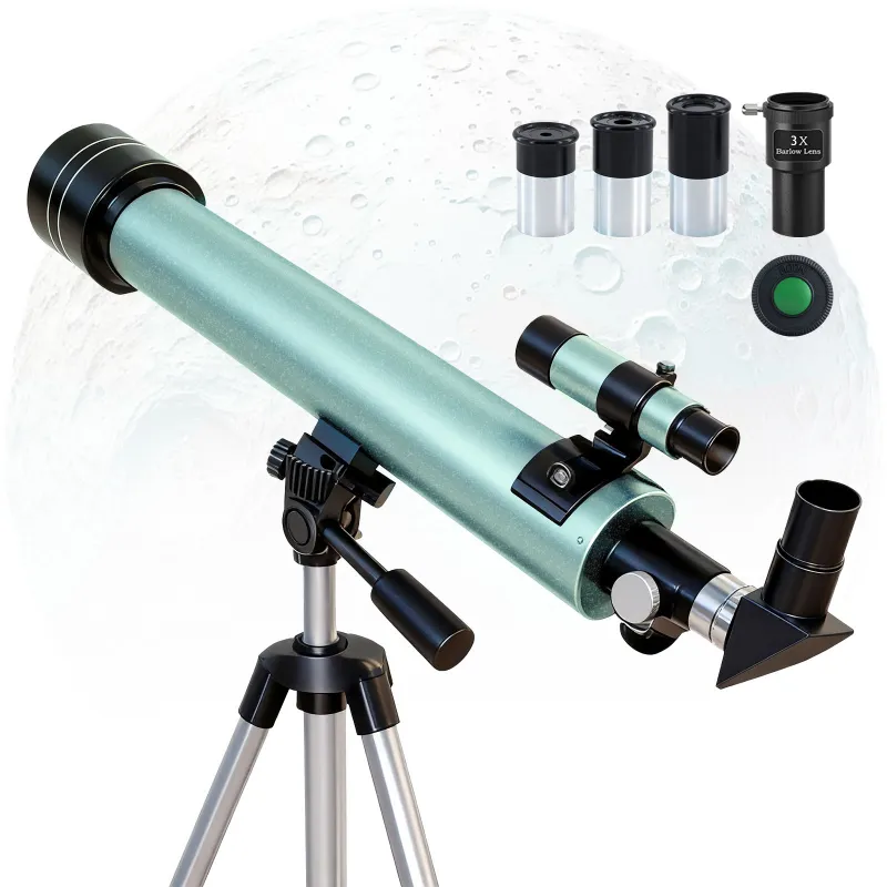 Commerce 60mm 700mm f/11.6 Refractor Telescope with 175x Zoom, Alt-Az Mount