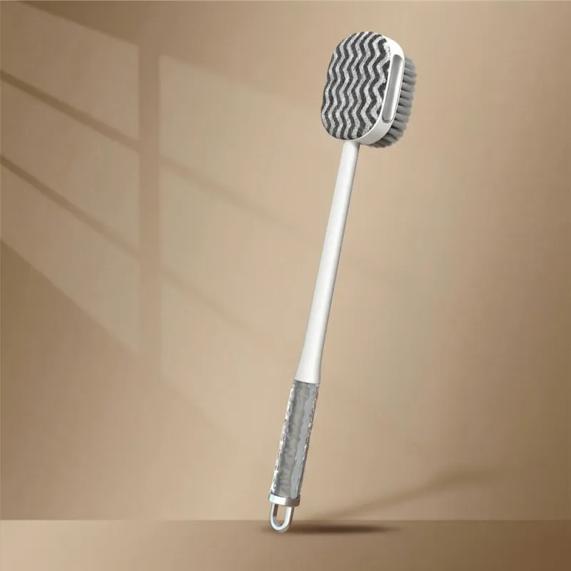 Detachable Multi-Functional Double-Sided Bath Brush with Bath Ball White-2