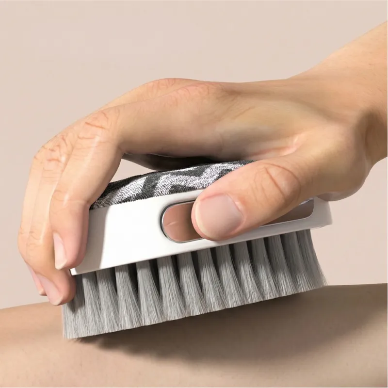 Detachable Multi-Functional Double-Sided Bath Brush with Bath Ball White-5