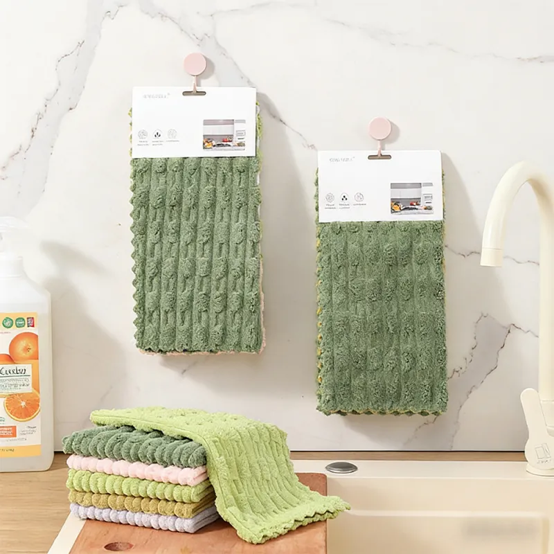 Dishcloth Dish Washing Hand Towels Quick Dry/Absorbent Travel/Spa/Salon Towel for Kitchen Bathroom Kitchen Car Window Pack of-5 Mixed-5