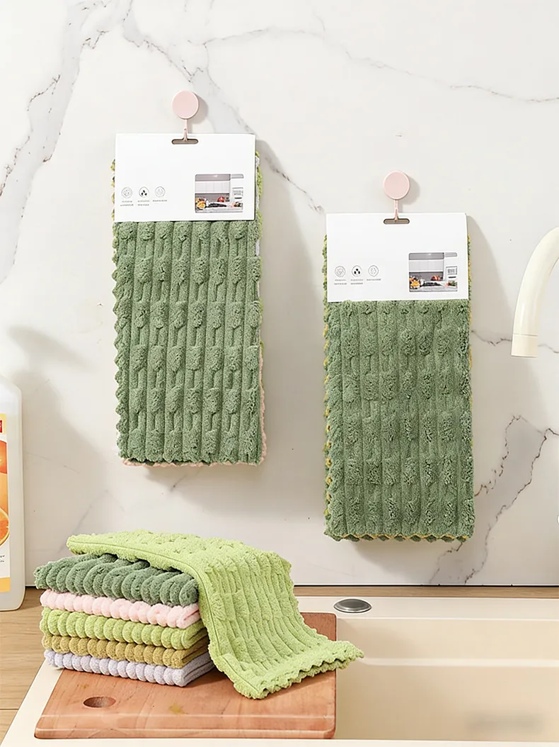 Dishcloth Dish Washing Hand Towels Quick Dry/Absorbent Travel/Spa/Salon Towel for Kitchen Bathroom Kitchen Car Window Pack of-5 Mixed-2