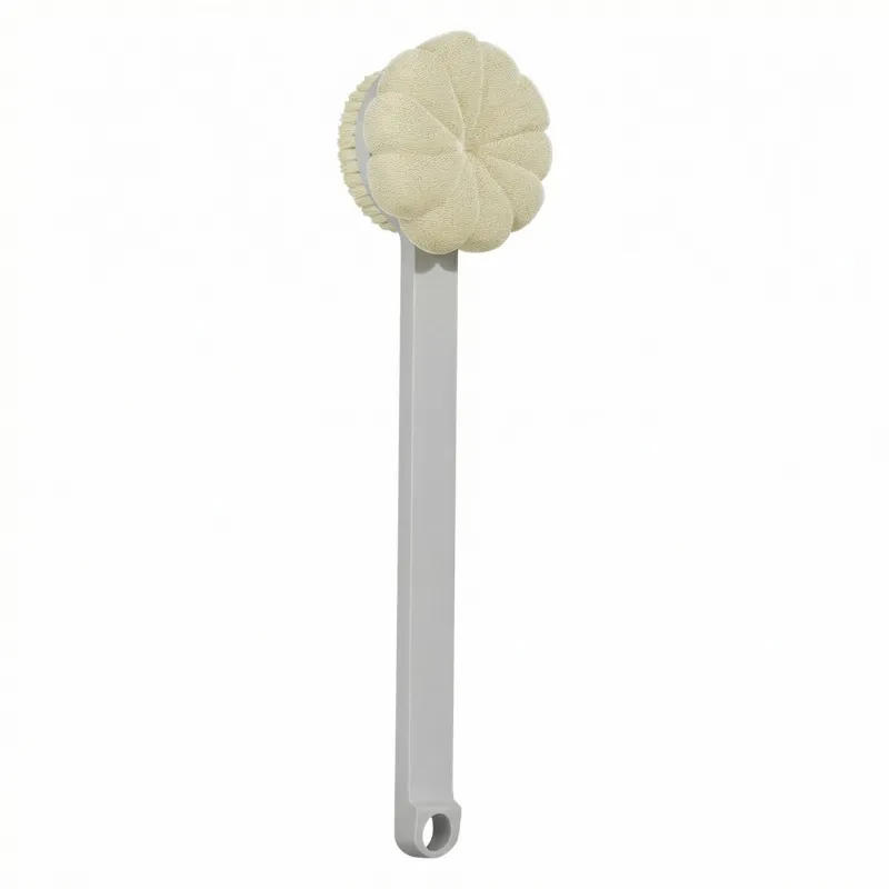 Double-sided Bath Brush Detachable Bathing Sponge Shower Ball With Long Handle For Exfoliating