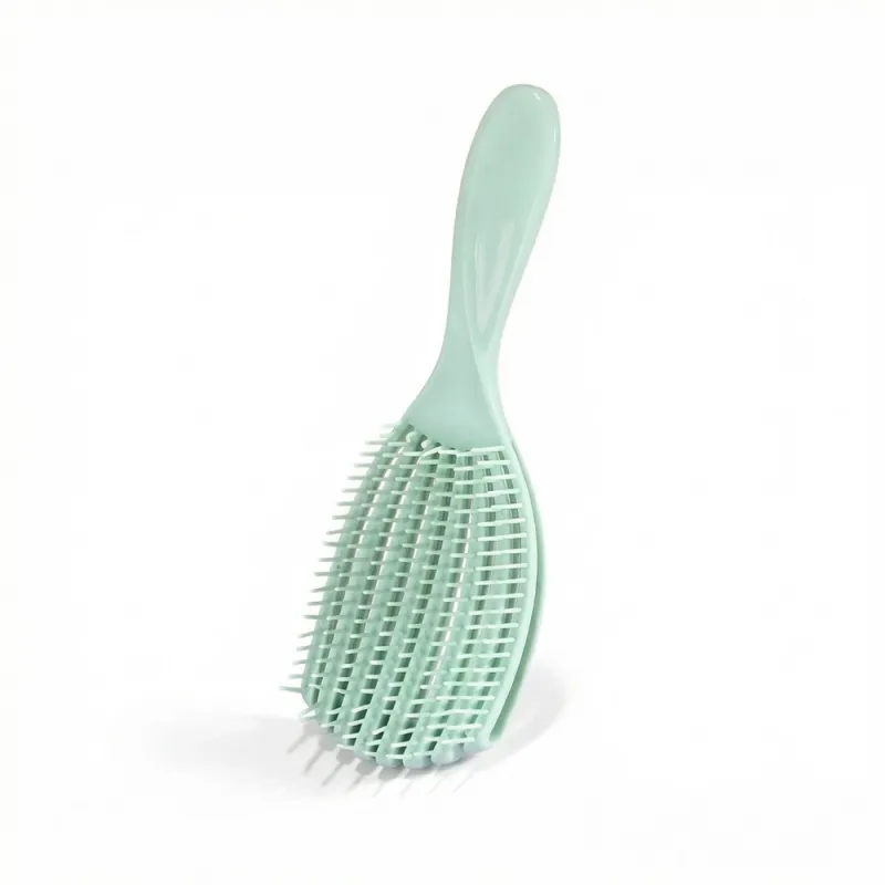 Dual-use Wet and Dry Shell Comb, Anti-static Elastic Magic Massage Rake Comb, Hollow Volumizing Smooth Hair Styling Octopus Comb Green