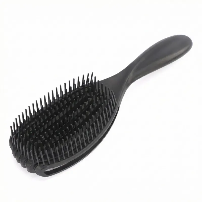 Dual-use Wet and Dry Shell Comb, Anti-static Elastic Magic Massage Rake Comb, Hollow Volumizing Smooth Hair Styling Octopus Comb Black 