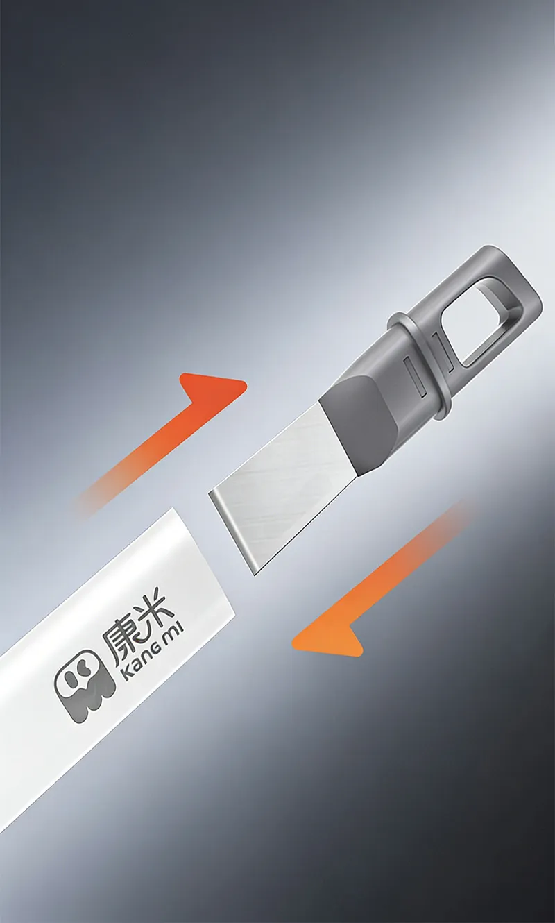 Durable multi-functional kitchen cleaning brush with a spatula for tile gaps, window grooves, and hard-to-reach corners White-3