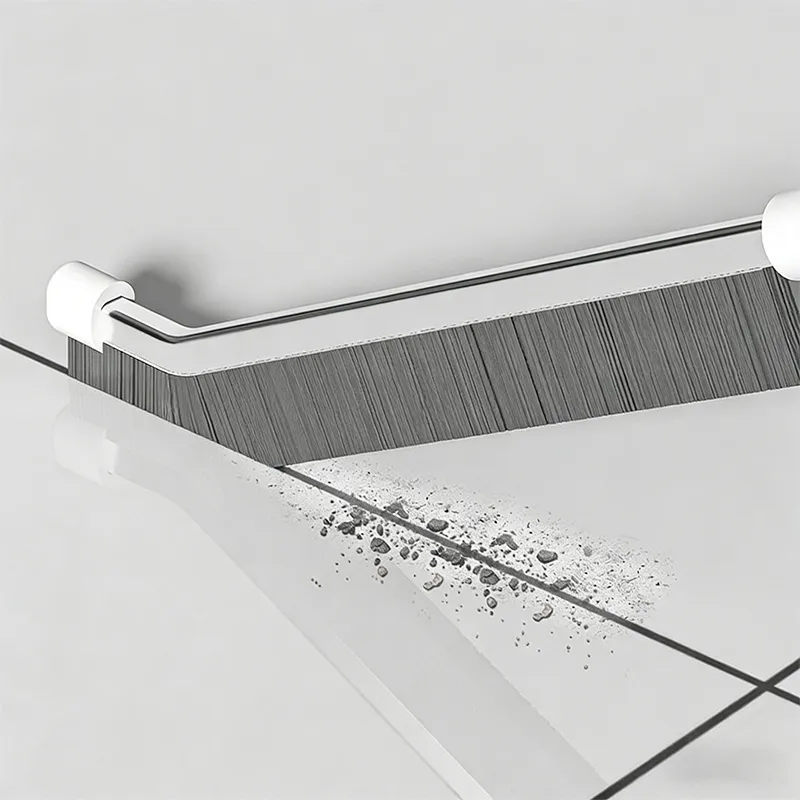 Durable multi-functional kitchen cleaning brush with a spatula for tile gaps, window grooves, and hard-to-reach corners White-5
