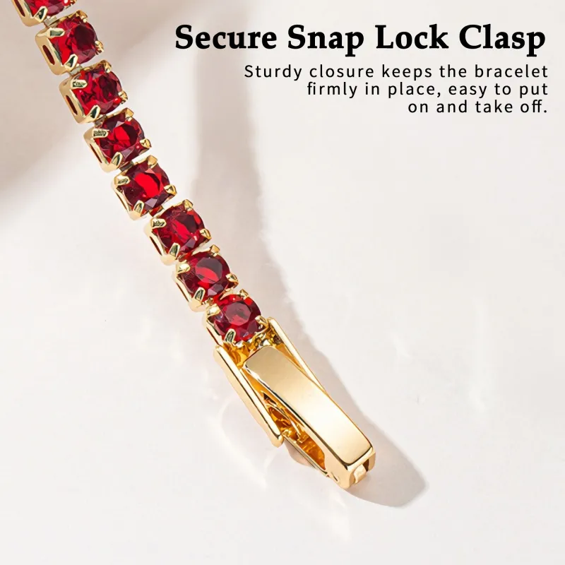 European and American niche light luxury zircon-studded chain, influencer-style fully encrusted bracelet, champagne color, does not fade Gold-4