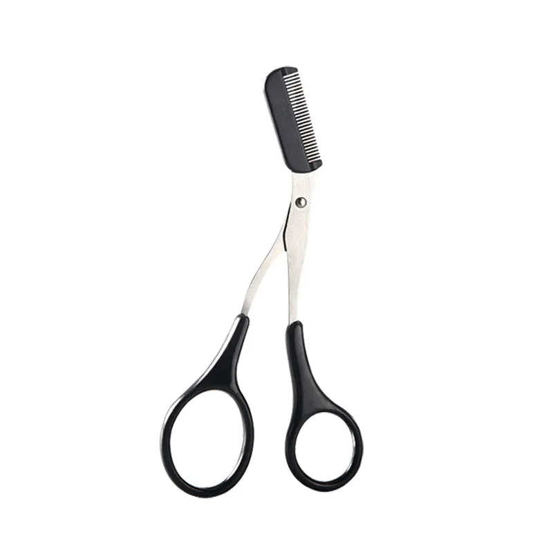 Eyebrow trimming scissors with a small comb, eyebrow comb and scissors, beginner-friendly, eyebrow comb and scissors, eyebrow shaping tools