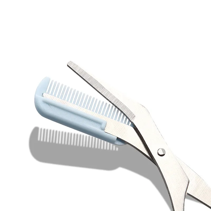 Eyebrow trimming scissors with a small comb, eyebrow comb and scissors, beginner-friendly, eyebrow comb and scissors, eyebrow shaping tools. Black-4