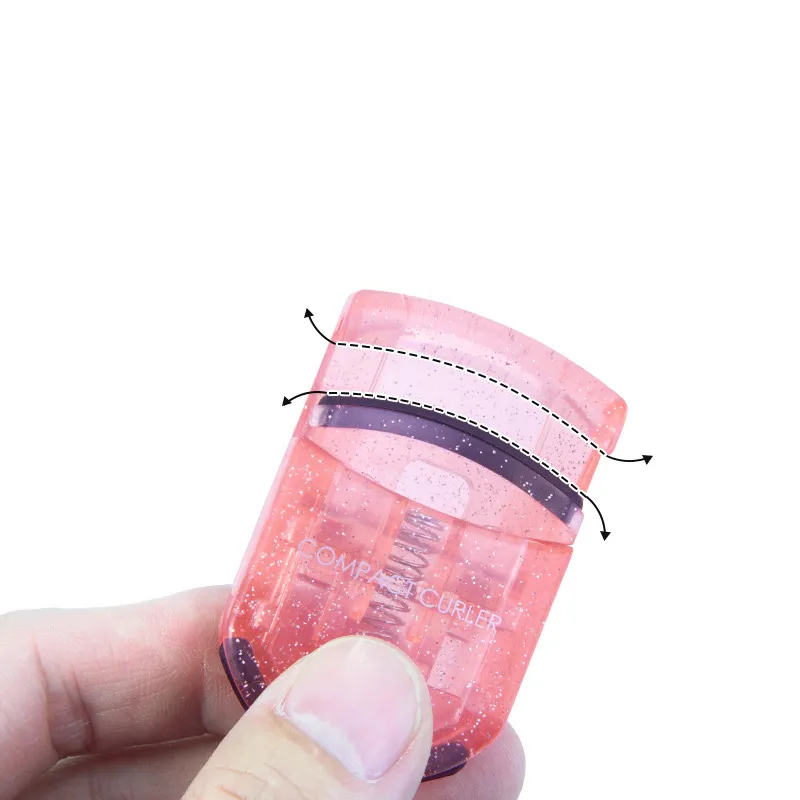 Eyelash curler with press-type wide-angle silicone design for precise and long-lasting curling of individual eyelashes. Red-3