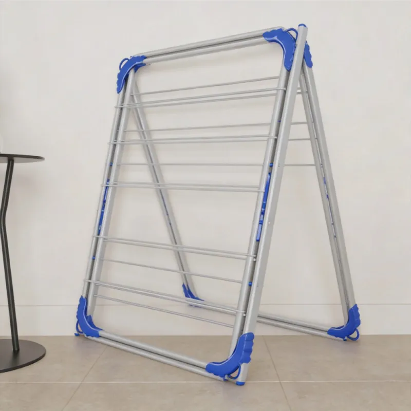 Folding Clothes Rack Sturdy Modern Drying Stand for Courtyard Bathroom Patio | Home & Garden Gray-5