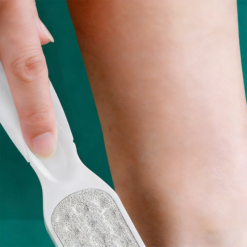 Foot file for removing dead skin, calluses, and rough skin; foot scrub, pumice stone, foot scraper. White-2